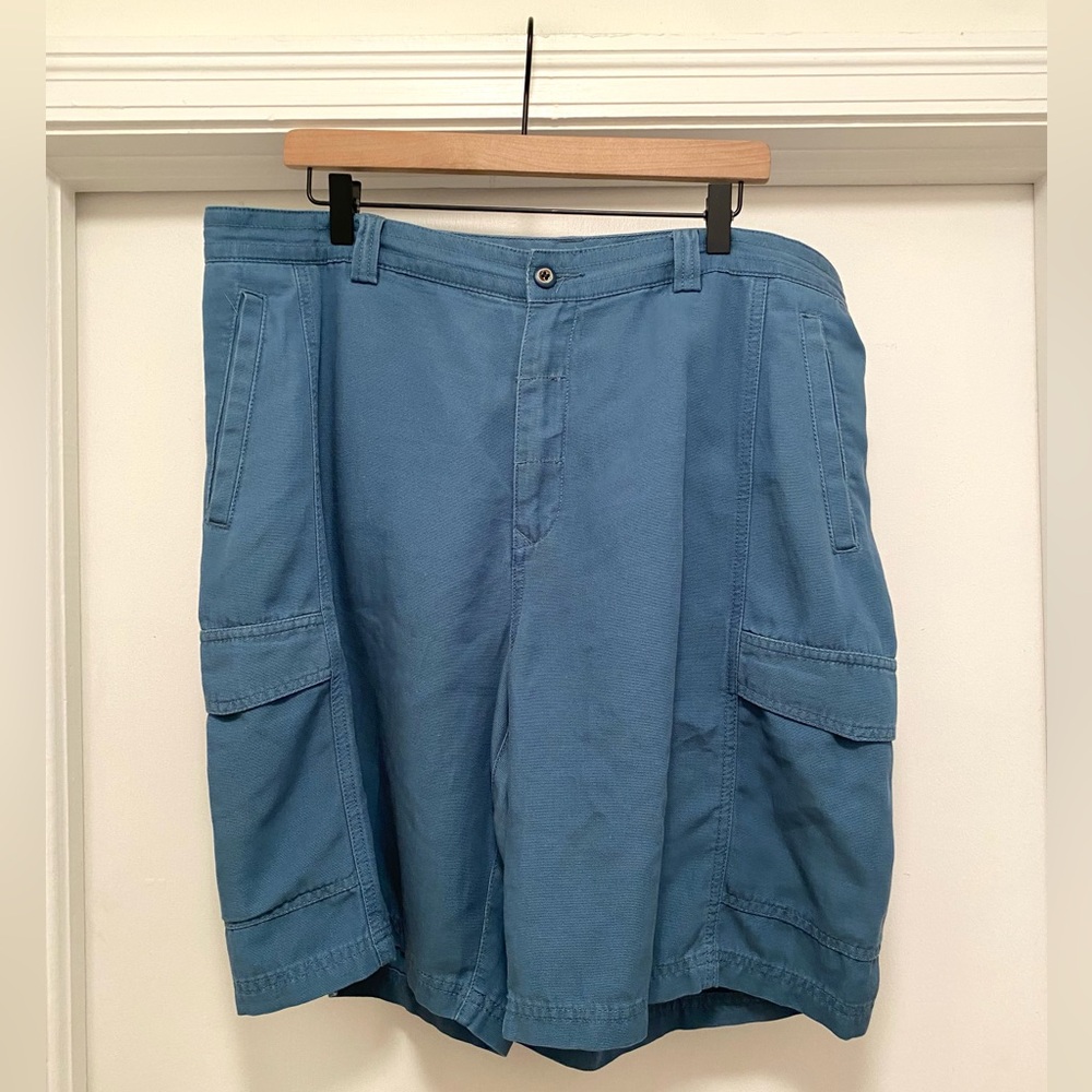 Tommy Bahama Relax Cargo Shorts Mens Sz 38 Tencel Cotton Blue coastal beach